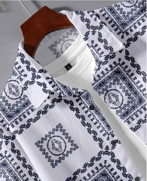 Men's Casual Summer 3D Print Co-Ord Set – Slim Fit Shirt & Shorts Two Piece Outfit