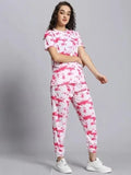 Women’s Casual Tie-Dye Print Night Suit – Lycra Blend Comfortable Sleepwear Set