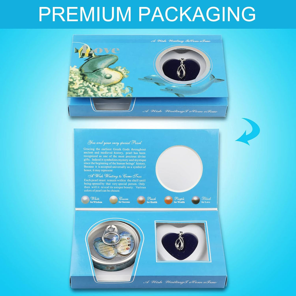 Freshwater Shell Canned Oyster Ocean Love Real Pearl Necklace Set