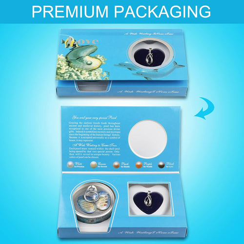 Freshwater Shell Canned Oyster Ocean Love Real Pearl Necklace Set