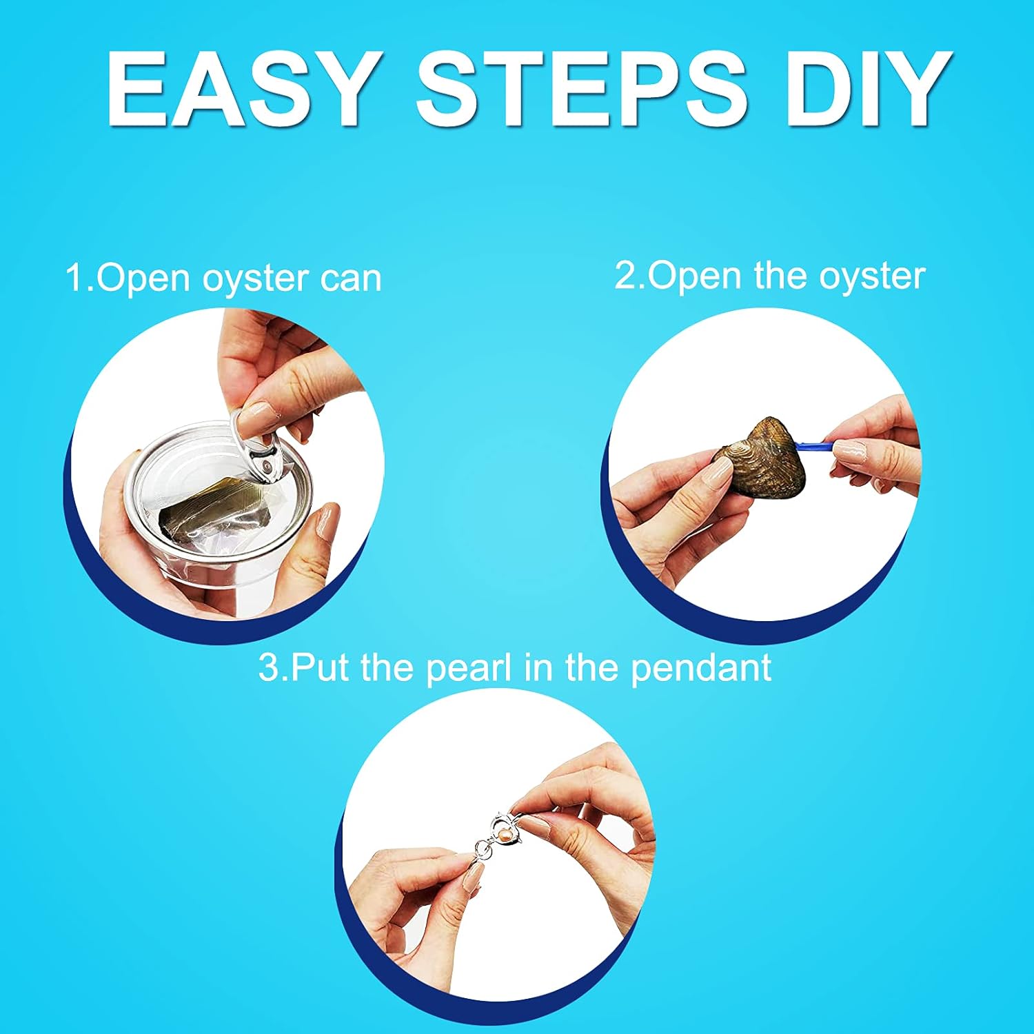 Freshwater Shell Canned Oyster Ocean Love Real Pearl Necklace Set