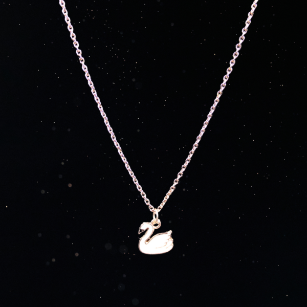 NeoLux Rose Gold Swan Pendant Necklace - Graceful and Elegant Jewelry