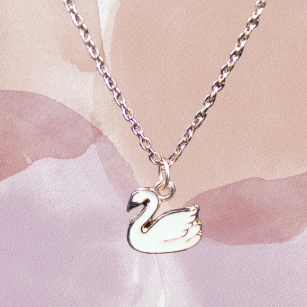 NeoLux Rose Gold Swan Pendant Necklace - Graceful and Elegant Jewelry