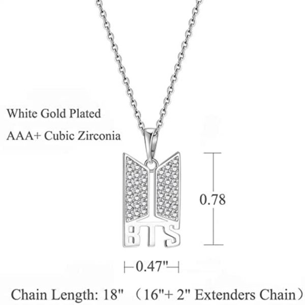 Korean BTS Pendant Necklace - Sparkling Elegance for True ARMY Fans