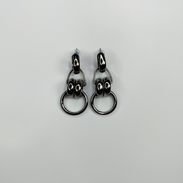 NeoLux Ring Linked Chain Earrings Combo - Modern Elegance in Multiple Finishes