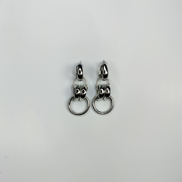 NeoLux Ring Linked Chain Earrings Combo - Modern Elegance in Multiple Finishes