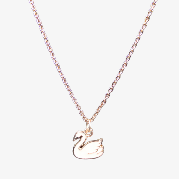 NeoLux Rose Gold Swan Pendant Necklace - Graceful and Elegant Jewelry