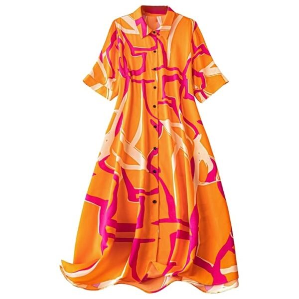 Leriya Fashion Women's Orange Dress