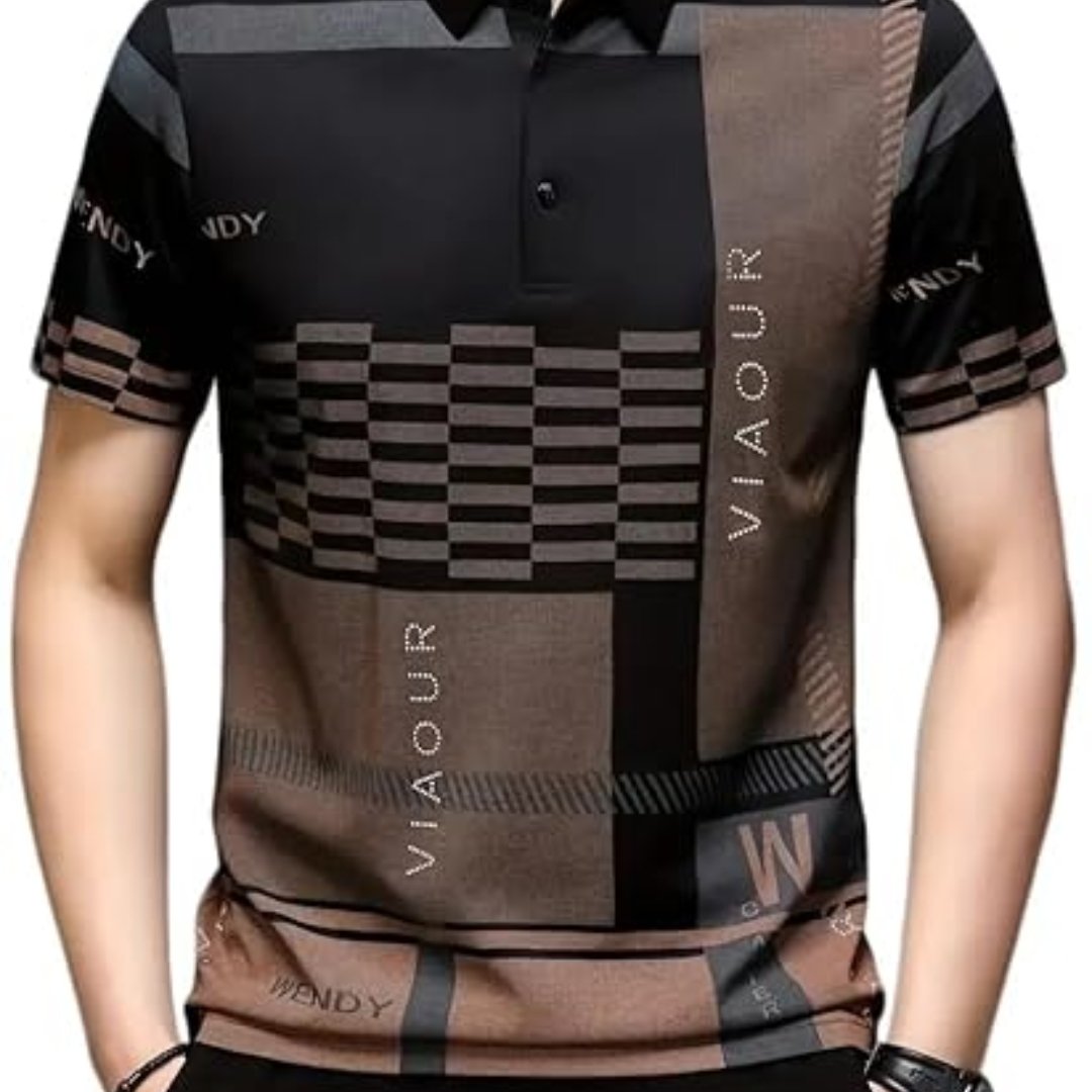 geometric pattern polo