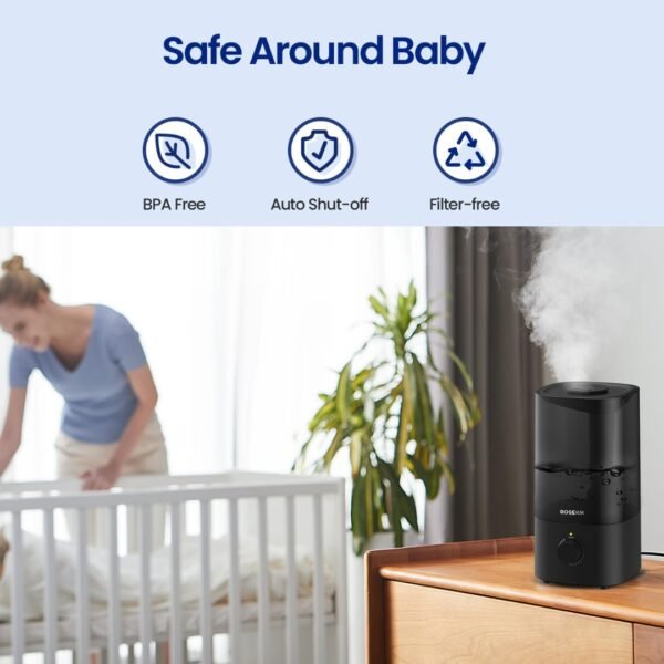 Rosekm Ultrasonic Humidifier with LED Light - Image 7