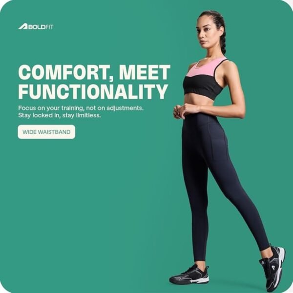 Boldfit Women's Snug Fit Leggings | Black | Stylish & Comfortable Activewear - Image 7