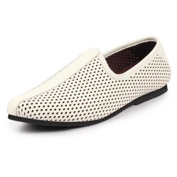 FAUSTO Men's Laser Cut Ethnic Jalsa Jutti