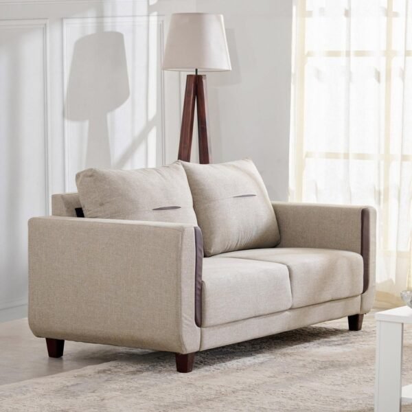 Home Centre 3-Seater Berry Fabric Sofa - Image 4