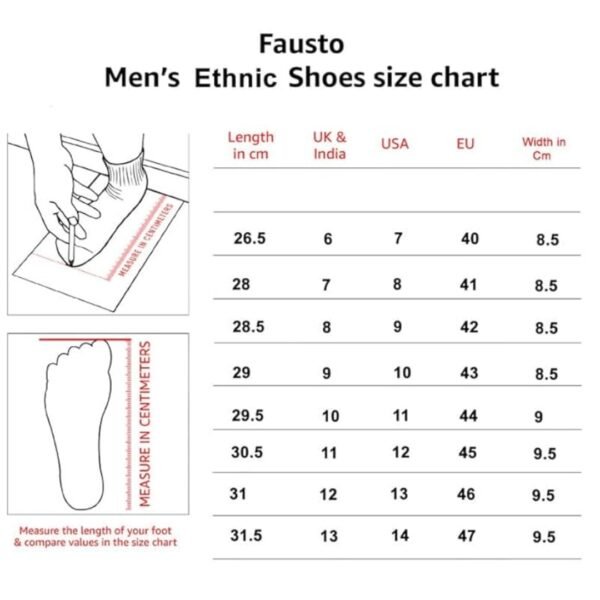 FAUSTO Men's Ethnic Slip-On Juttis