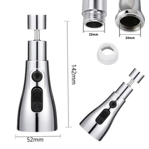 AKRIZA Tap Extender For Kitchen Sink Universal Kitchen Fauet 3 Function Pull Down Sink Sprayer Attachment For Faucet Pull out Spray Head Big Angle Rotatable kitchen sink accessories items - Image 2