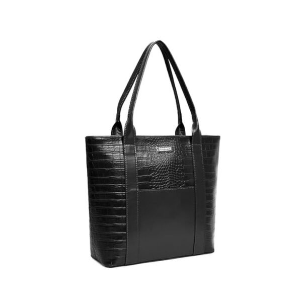 Fastrack Chic Textured Tote Bag for Women | Stylish Casual Bag for Ladies, Women, Girls | Trendy Everyday College Bag Made of Faux Leather - Image 2