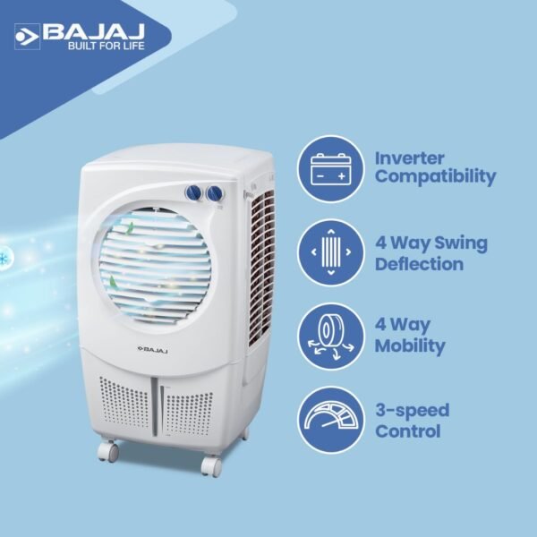 Bajaj PX25 Torque Personal Air Cooler 24L For Home | Cooler For Room | Inverter Compatible - Image 3