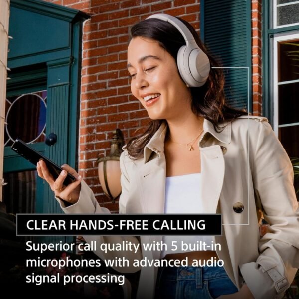 Sony WH-1000XM4 Industry Leading Wireless Noise Cancellation Bluetooth Over Ear Headphones with Mic for Phone Calls, 30 Hours Battery Life, Quick Charge, AUX, Touch Control and Voice Control - Black - Image 3
